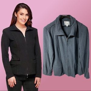 Louis Dell'Olio Ottoman Knit Zip Front Jacket NEW